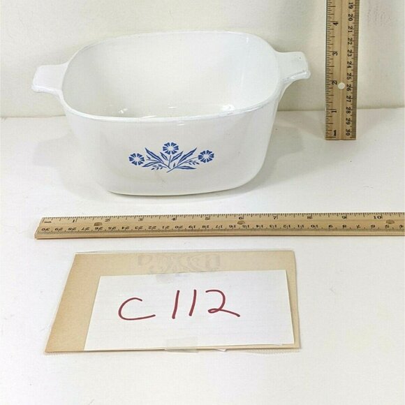 Vintage Corning Ware Blue Corn Flower Dish 1 3/4 Quart P 1 3/4 -B No Lid C112 - Picture 6 of 6
